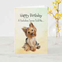 A Yorkie Personality Birthday Fun Animal