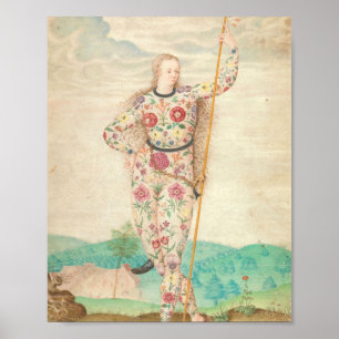 A Young Celtic Tattooed Warrior Daughter Jacques Poster