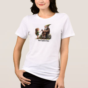 A Young Elf Sharing her Cupcake Tri-Blend Shirt