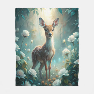 A Young Fawn Fleece Blanket