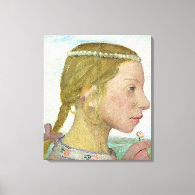 A Young Girl Canvas Print (Front)