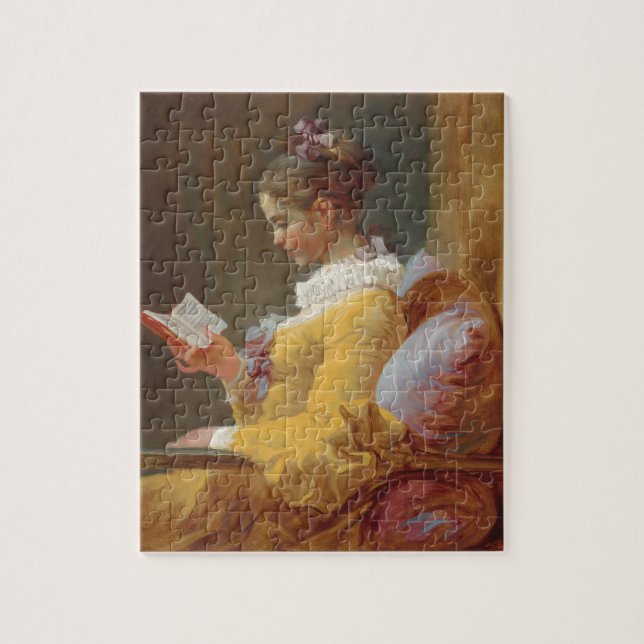 A Young Girl Reading, The Reader by J. Fragonard Jigsaw Puzzle (Vertical)