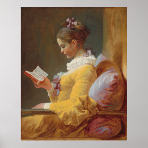 A Young Girl Reading, The Reader by J. Fragonard Poster