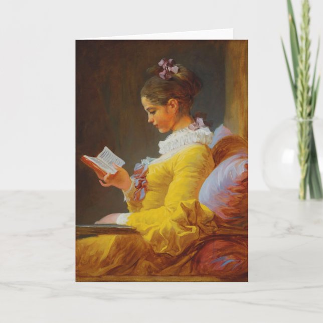 A Young Girl Reading (The Reader) Card (Front)