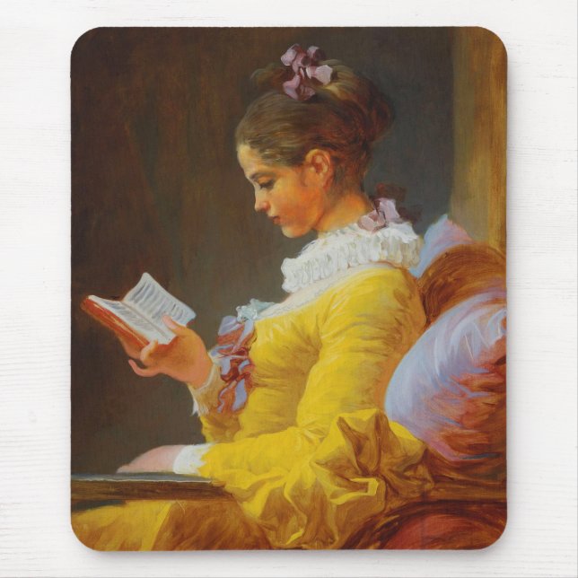 A Young Girl Reading (The Reader) Mouse Mat (Front)