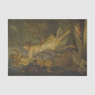 A Young Lady Before a Statue of Cupid, Callet Tissue Paper