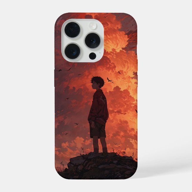 A Young Man at the Horizon – Cinematic Sky of Temp iPhone Case (Back)