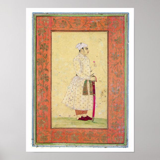 A young nobleman of the Mughal court, from the Lar Poster (Front)