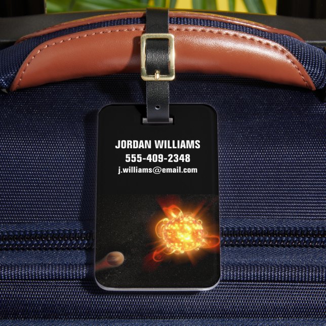 A Young Red Dwarf Luggage Tag (Front Insitu 2)