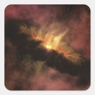 A young star square sticker