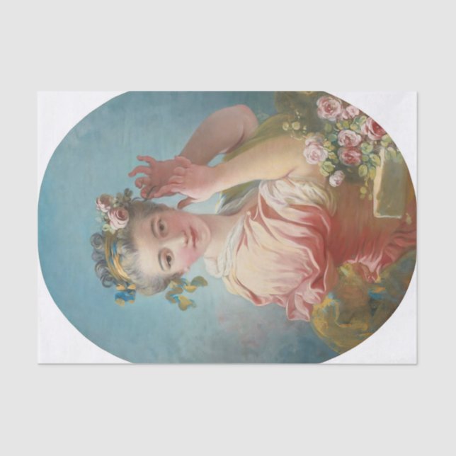 A Young Woman Adorning by Jean-Honore Fragonard Tissue Paper (Front)