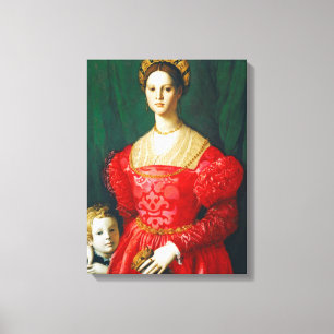 A Young Woman and Her Little Boy, c.1540 Canvas Print