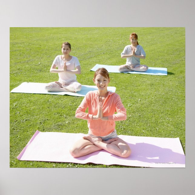 A young woman doing yoga poster (Front)