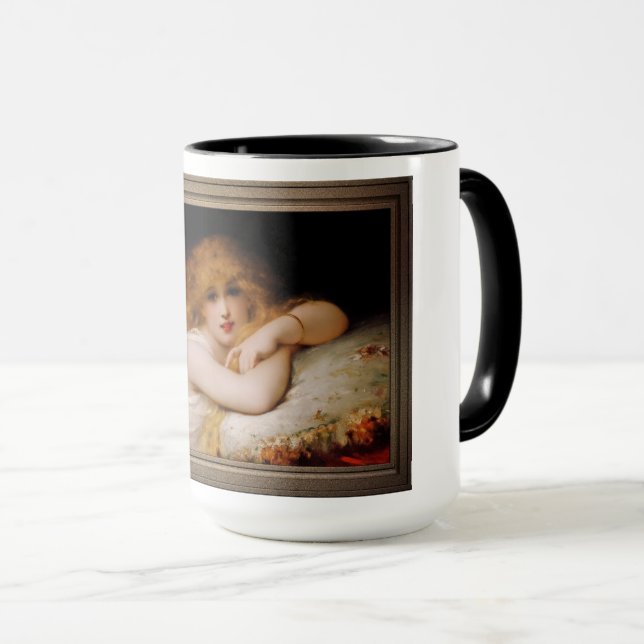 A Young Woman of Leisure by Pierre Coomans Mug (Front Right)