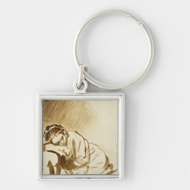 A Young Woman Sleeping  c.1654 Key Ring (Front)