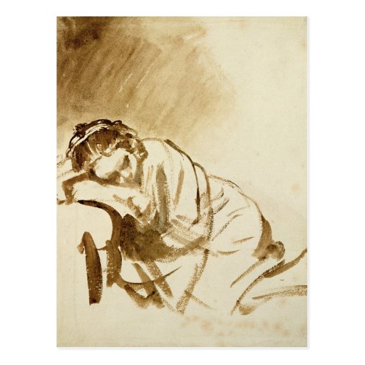 Image of A Young Woman Sleeping c.1654 Postcard