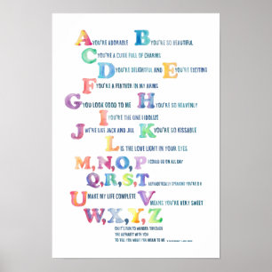 A, you're adorable Nursery Alphabet Poster-Delight Poster