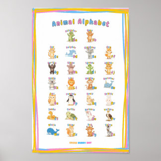 A–Z Animal Alphabet Poster – Grow Every Day