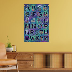 A-Z Witchy Alphabet Poster