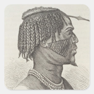 A Zandeh from The History of Mankind Square Sticker