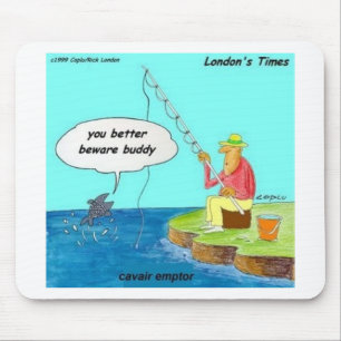 a zazzle caviar emptor mouse mat
