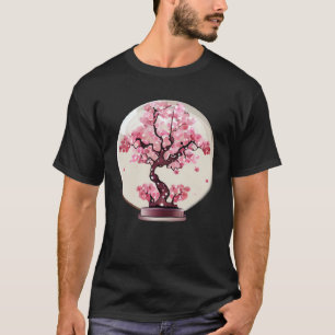 A Zen Like Atmosphere with a Cherry Blossom Globe T-Shirt