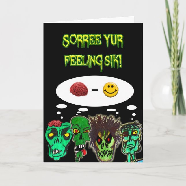 A Zombie Get Well Card (Front)