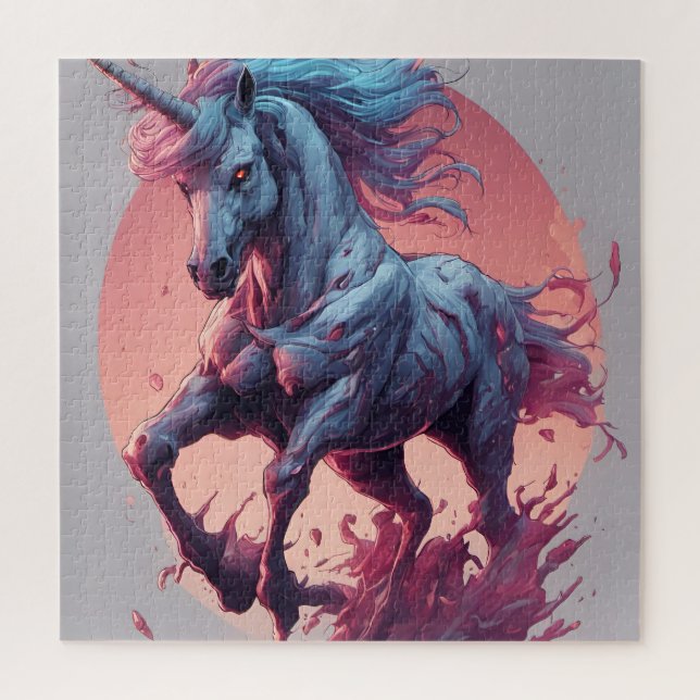 A Zombie Unicorn  Poster Jigsaw Puzzle (Vertical)