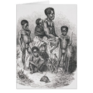 A Zulu family from The History of Mankind