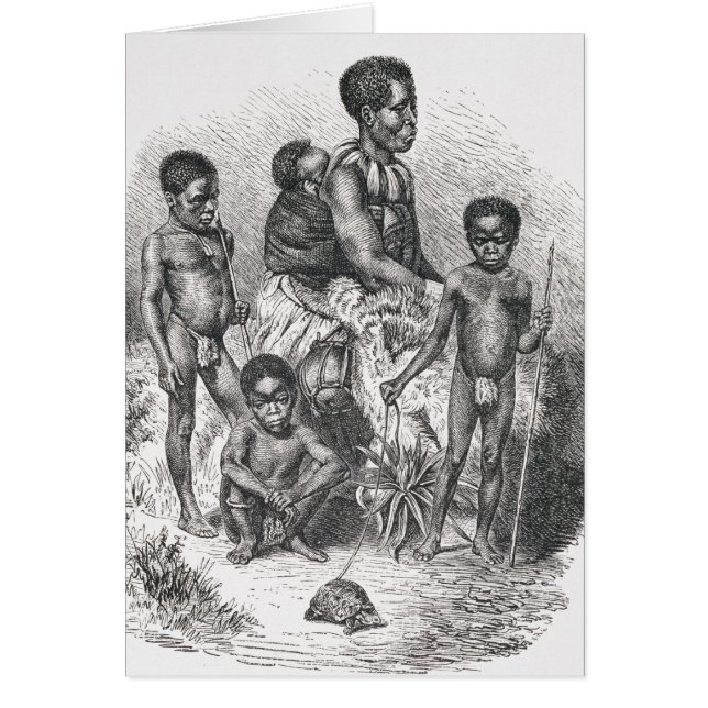 A Zulu family from The History of Mankind (Front)