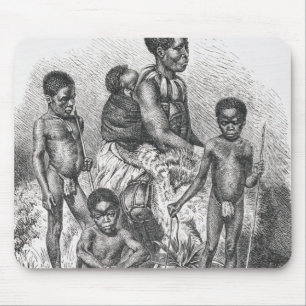 A Zulu family from The History of Mankind Mouse Mat