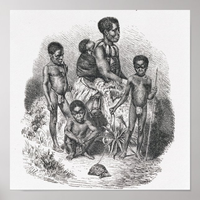 A Zulu family from The History of Mankind Poster (Front)
