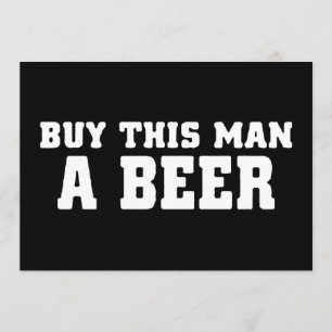 aa31 buy this man beer bachelor party funny humour invitation