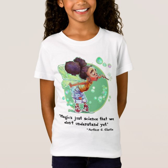 AA Fairy wearing a STEM shirt (Front)