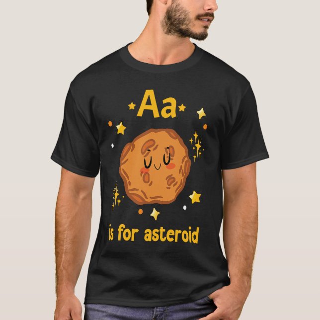Aa Is For The Asteroid Meteor Rock Asteroid T-Shirt (Front)