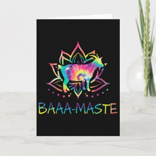 Aa Maste Tie Dye Goat Yoga Lotus Mandala Humour Card