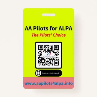 AA Pilots Fund Our Future ID Badge