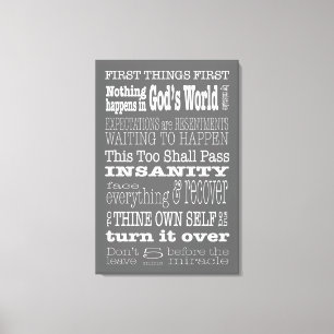 AA Sayings & Slogans 1 Canvas Print