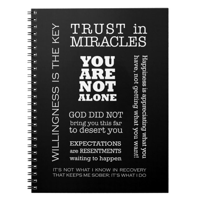 AA Sayings & Slogans 3 Notebook (Front)