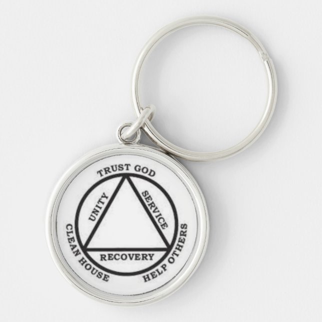 AA Trust God, Clean House & Help Others Key Ring (Front)