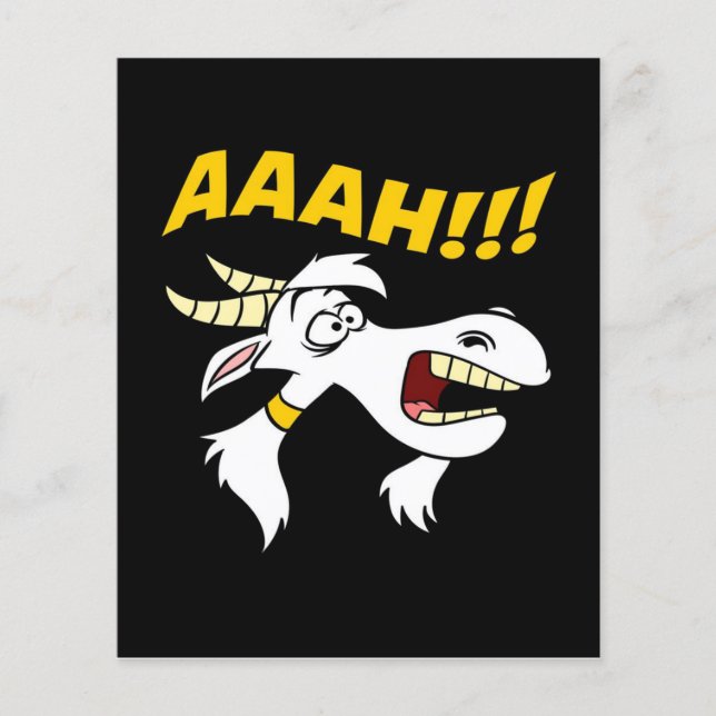 AAAH! Funny Screaming Goat Humour Meme| (Front)