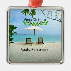 Aaah...retirement and Merry Christmas! Metal Tree Decoration