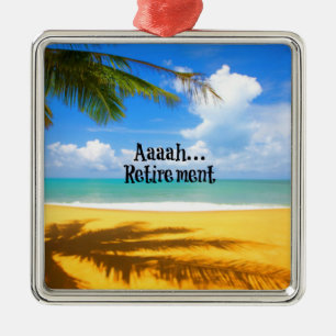 Aaah...retirement and relaxation poster metal tree decoration