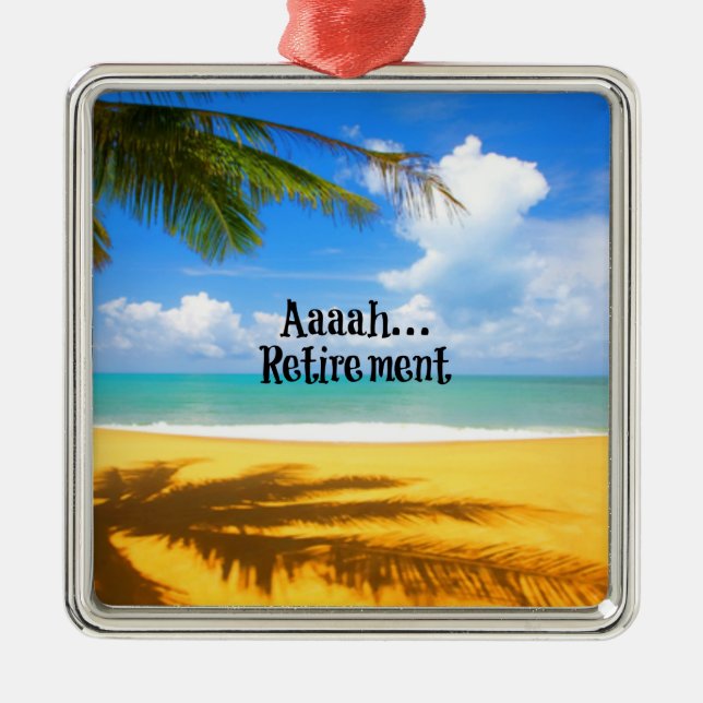 Aaah...retirement and relaxation poster metal tree decoration (Front)