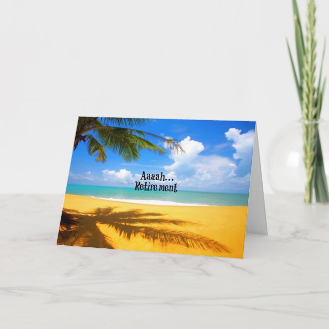 Aaah...retirement and relaxation thank you card (Front)