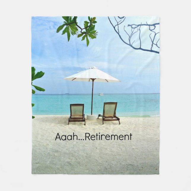 Aaah...Retirement Fleece Blanket (Front)