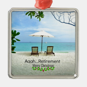 Aaah...retirement...Merry Christmas Metal Tree Decoration