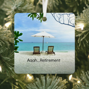 Aaah...Retirement Metal Tree Decoration
