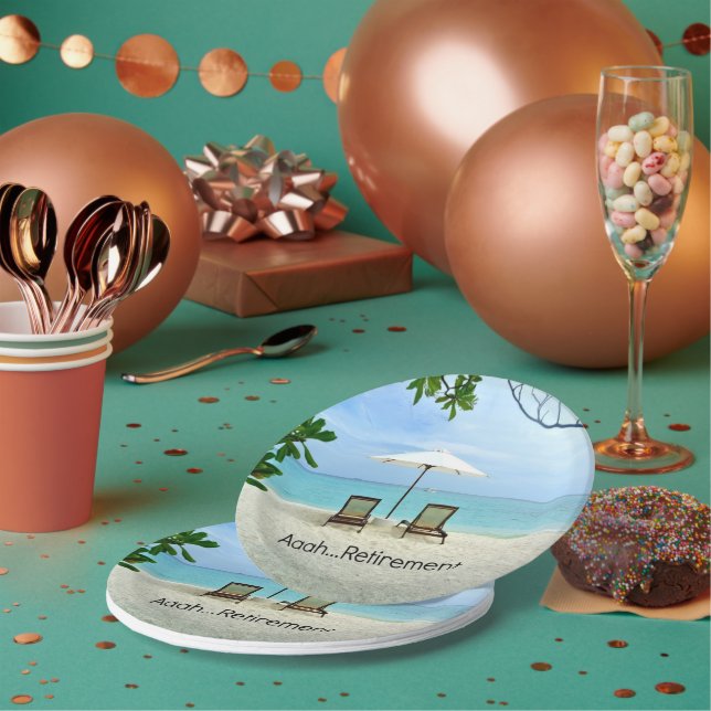 Aaah...Retirement Paper Plate (Multi)