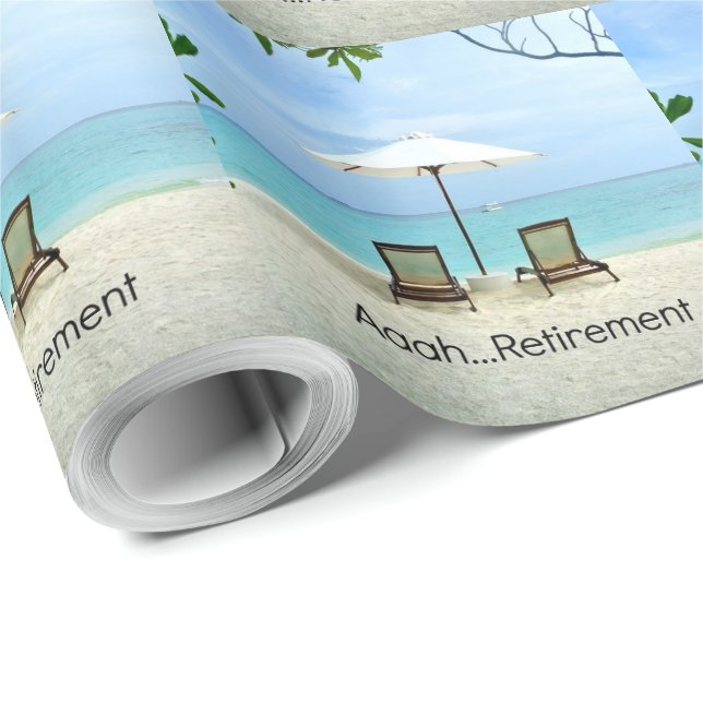 Aaah... retirement, popular design, wrapping paper (Roll Corner)